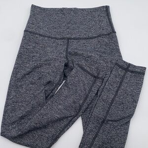 lululemon Luon Wunder Under HR Heathered Black size 4 25”